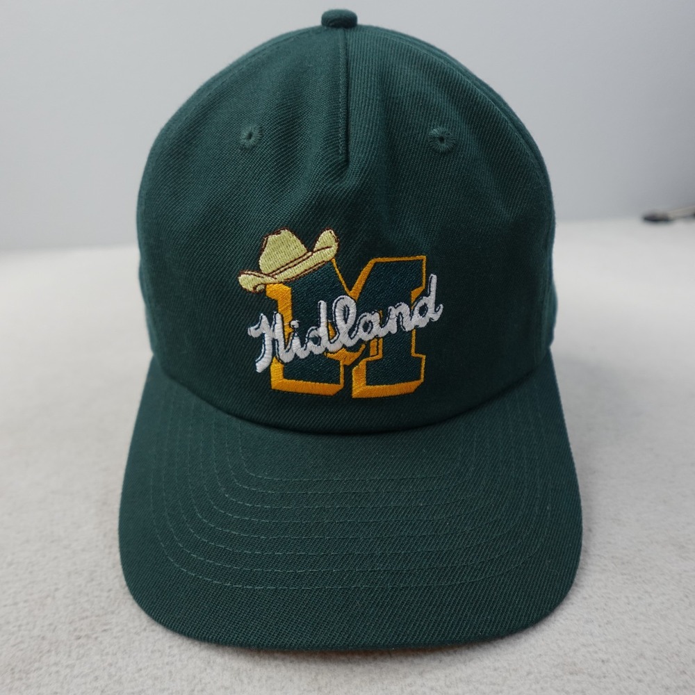 Seager Grit Company Midland Hat Green Western Cowboy Wool Blend Snapback Cap